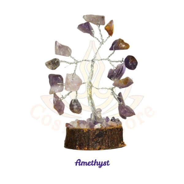 Natural Amethyst Crystal Money Tree for Office Home Room Desk Decor