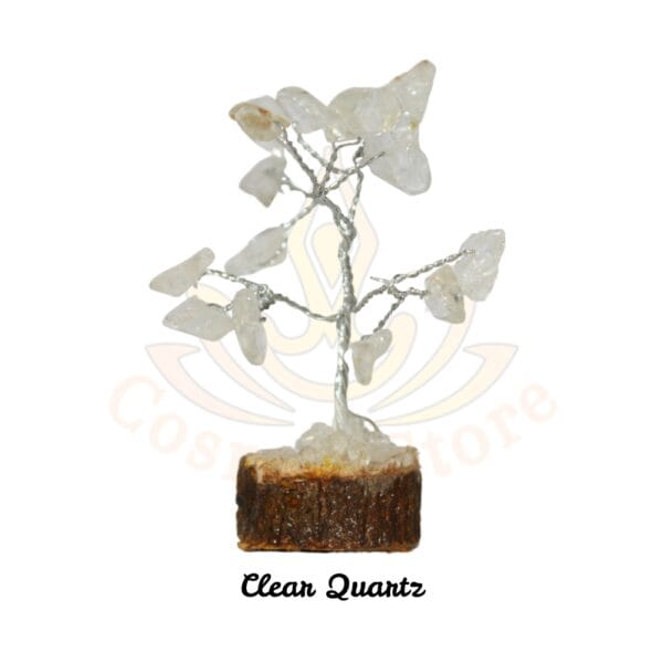 Clear Quartz Crystal Tree Home Decor Showpieces for Good Luck Money Crystal Tree