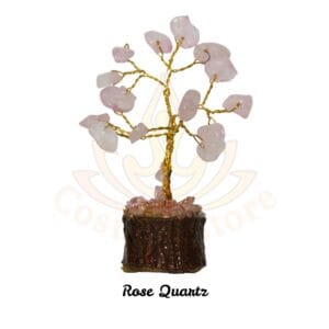 Rose Quartz Crystal Tree of Life - Chakra Tree for Positive Vibes - Feng Shui Home Decor