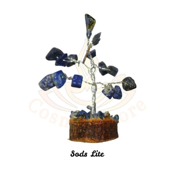 Natural Energized Sodalite Crystal Tree with Pearl for Compassion in Relation,Healing.