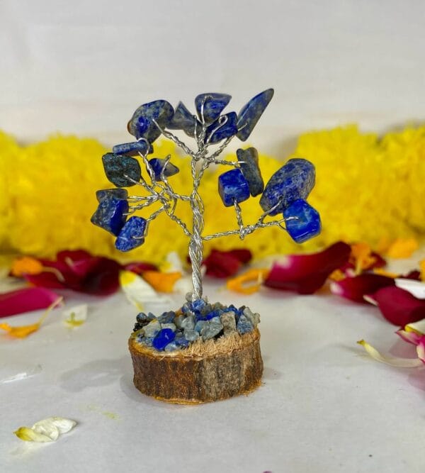 Natural Energized Sodalite Crystal Tree with Pearl for Compassion in Relation,Healing. - Image 2