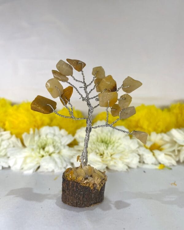 Yellow Aventurine Healing Crystal Tree Artificial Tree for Home Decoration Positive Energy & Prosperity Tree. - Image 2