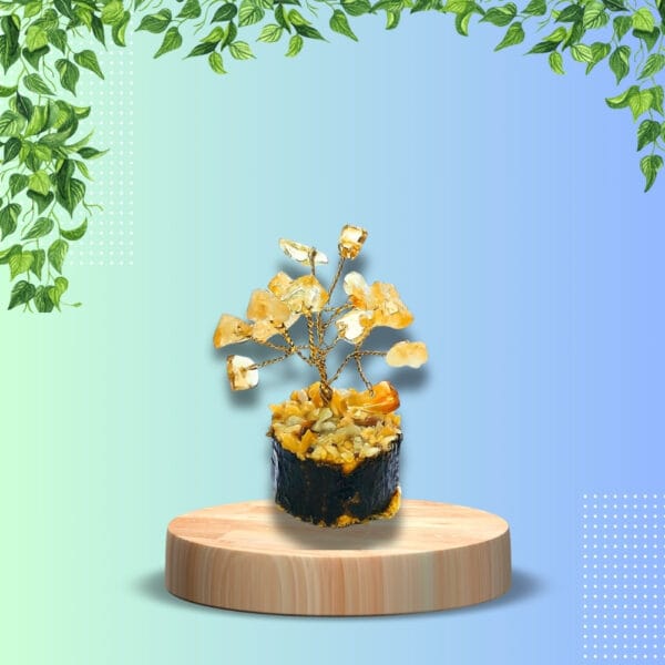 Citrine Gemstone Money Tree Feng Shui Bonsai for Reiki Healing Chakra Stone Balancing Energy Generator Spiritual Meditation Home Interior Office Decor. - Image 2