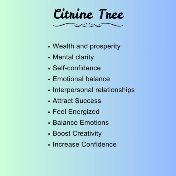 Citrine Gemstone Money Tree Feng Shui Bonsai for Reiki Healing Chakra Stone Balancing Energy Generator Spiritual Meditation Home Interior Office Decor. - Image 3
