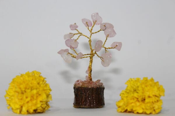 Rose Quartz Crystal Tree of Life - Chakra Tree for Positive Vibes - Feng Shui Home Decor - Image 3