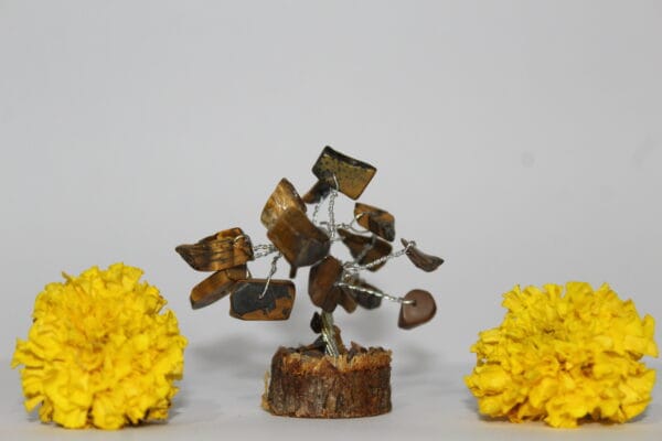 Tiger Eye Stone Tree, Chakra Tree, Crystal Tree of Life Feng Shui Gift Handmade Tree. - Image 3