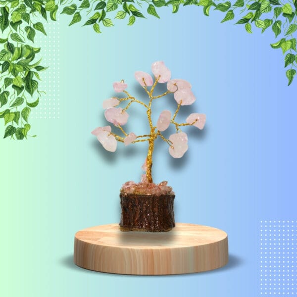Rose Quartz Crystal Tree of Life - Chakra Tree for Positive Vibes - Feng Shui Home Decor - Image 4
