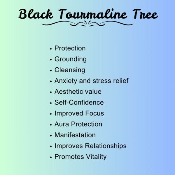 Black Tourmaline Crystal Tree Handmade Home Decor Items - Image 5