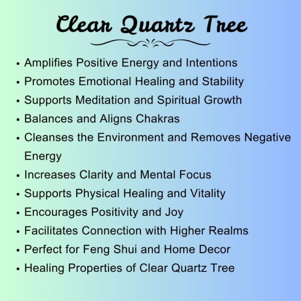 Clear Quartz Crystal Tree Home Decor Showpieces for Good Luck Money Crystal Tree - Image 5