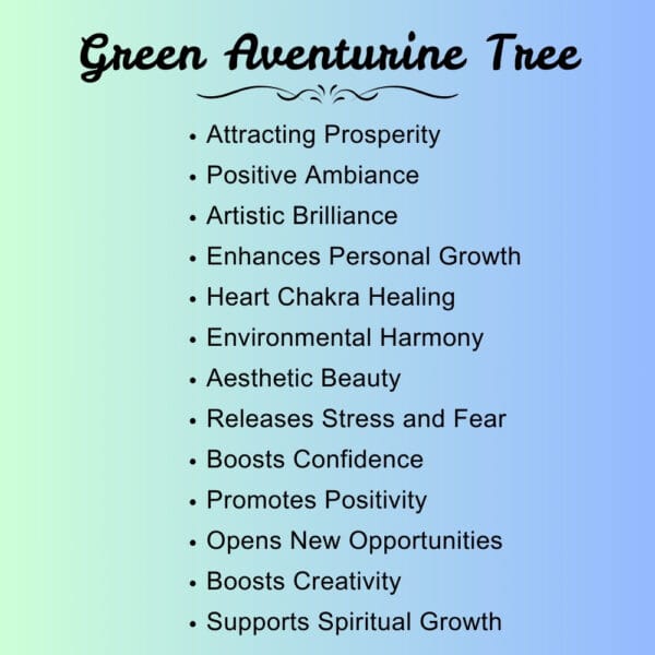 Green Aventurine Crystal Tree for Good Luck, Wealth & - Chakra Balancing - Image 5
