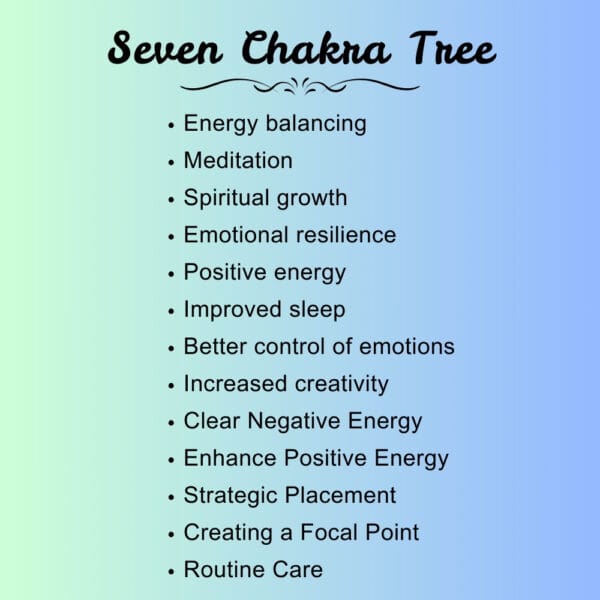 Seven Chakra Tree, Crystal Tree for Positive Energy - Crystals & Healing Stones - Image 5