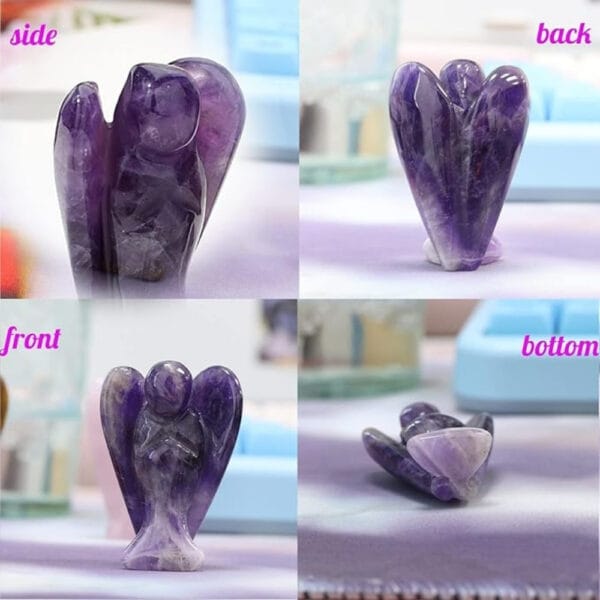 Natural Original Amethyst Crystal Angel, Guardian Angel Figurines - Image 4