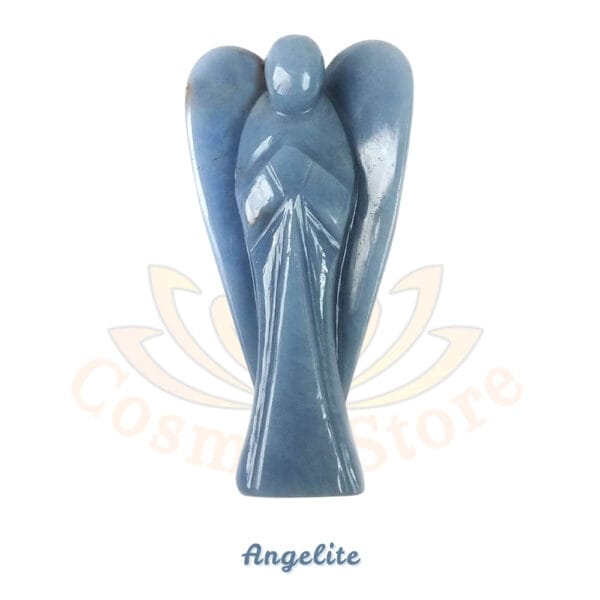 Reiki Crystal Products Angelite Angel, Angelite Angel Statues, Natural Crystal Stone Angel.
