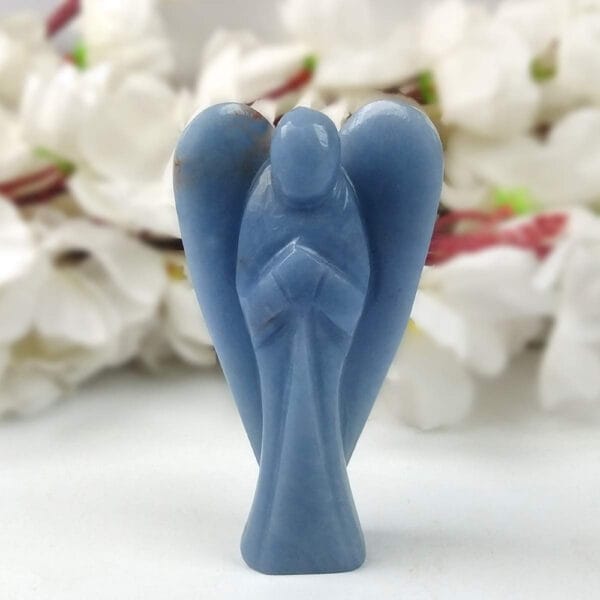Reiki Crystal Products Angelite Angel, Angelite Angel Statues, Natural Crystal Stone Angel. - Image 2