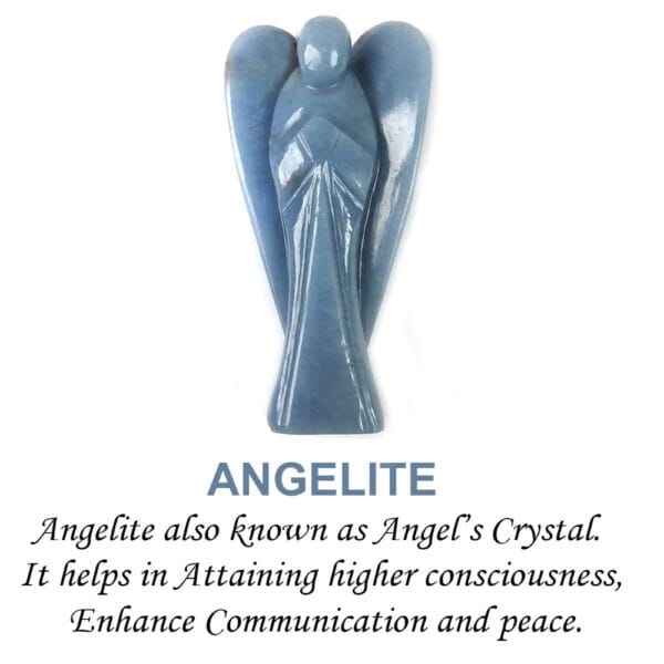 Reiki Crystal Products Angelite Angel, Angelite Angel Statues, Natural Crystal Stone Angel. - Image 5