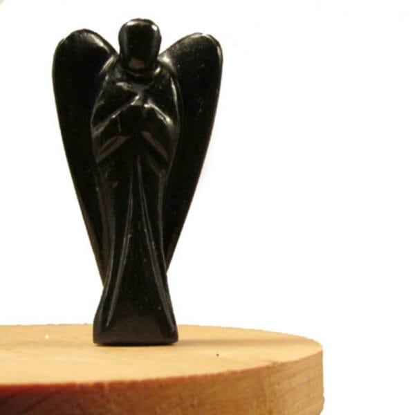 Black Obsiden Angel Figurines and Statues for Home Decor Items & Decorative Items Crystal Angel Statue Set Crystal Angel Set Angel Wings Angel Crystal Statue for Spritual. - Image 5