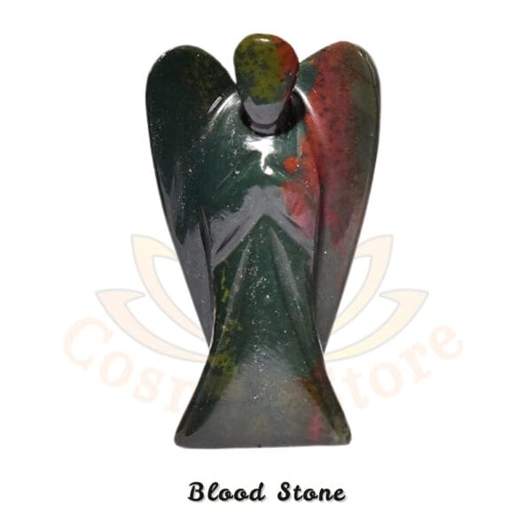 Bloodstone Angel Natural Healing Gemstone Crystal Reiki Vastu Positive Energy Chakra Meditation Feng Shui Spiritual Stone.