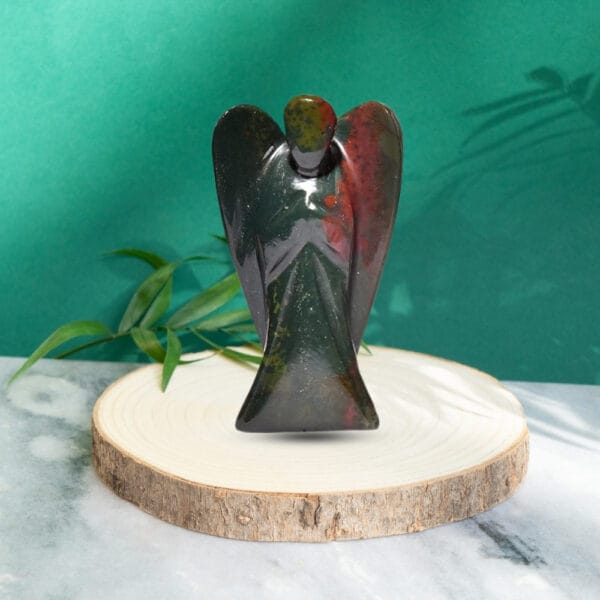Bloodstone Angel Natural Healing Gemstone Crystal Reiki Vastu Positive Energy Chakra Meditation Feng Shui Spiritual Stone. - Image 2
