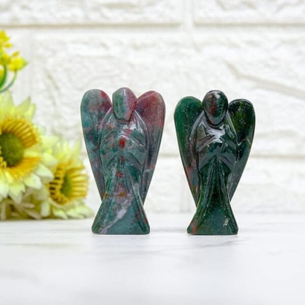 Bloodstone Angel Natural Healing Gemstone Crystal Reiki Vastu Positive Energy Chakra Meditation Feng Shui Spiritual Stone. - Image 4